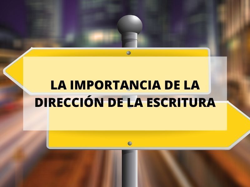La dirección de la escritura está relacionada con el estado de ánimo